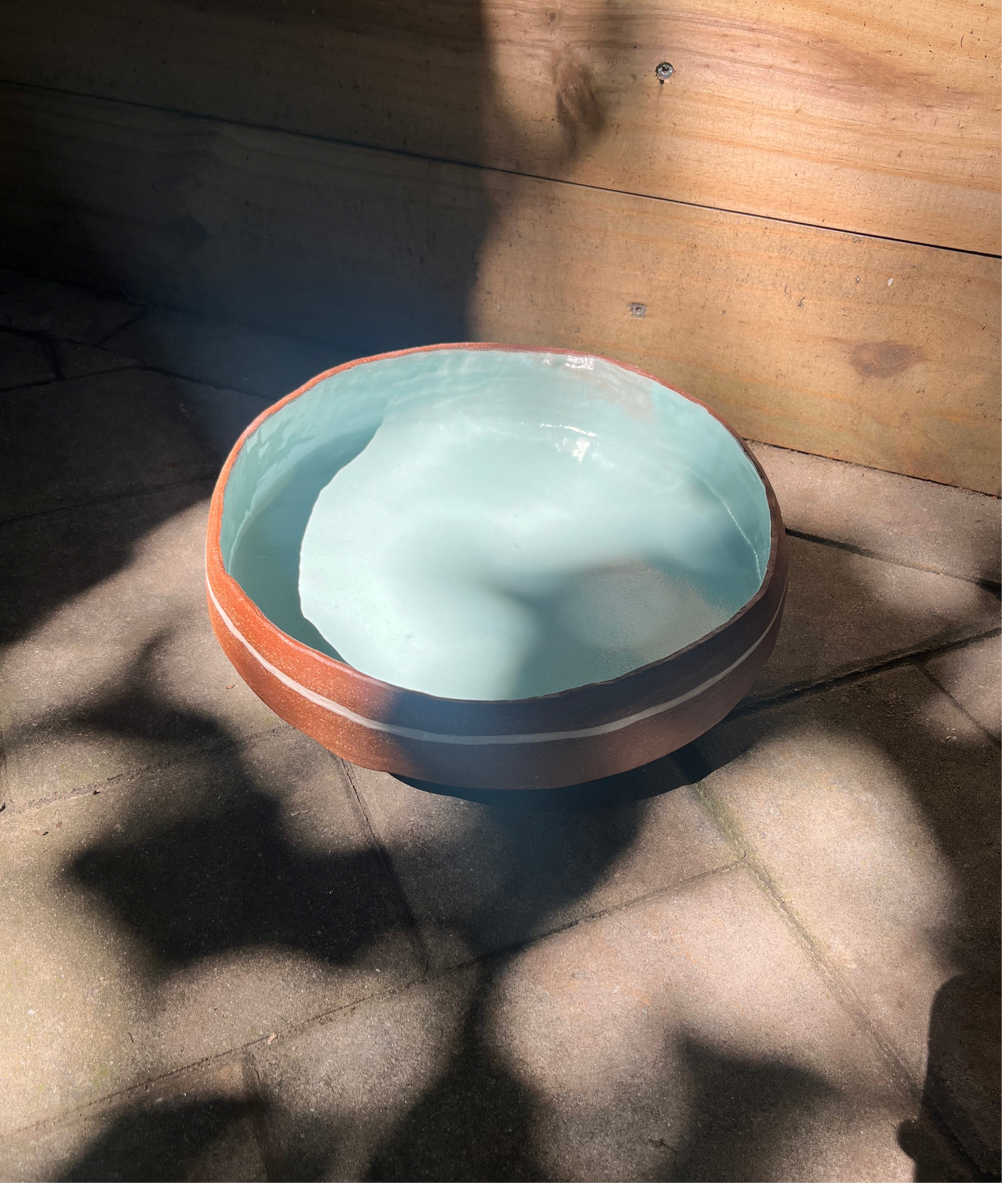 Red Stoneware Bowl